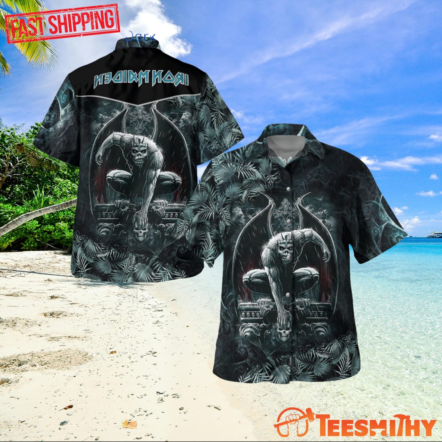 Iron Maiden Dark Horror Tropical Hawaii Shirt 1