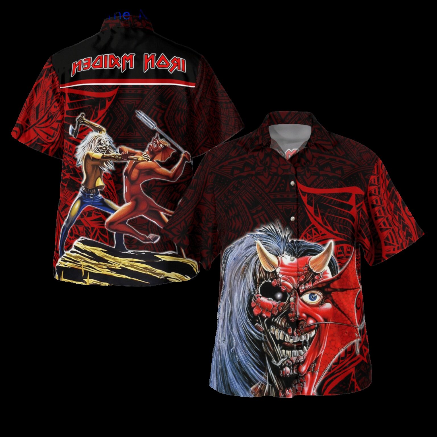 Iron Maiden The Number Of The Beastar Trek Tribal Hawaiian Shirt 1