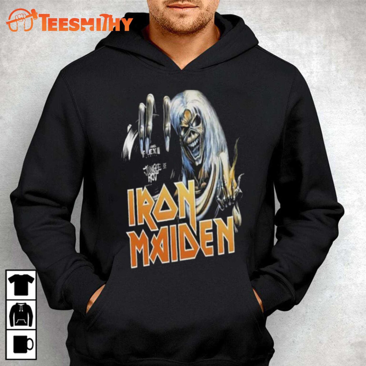 The Flexi Series Debut Of Death Metal Vets Jungle Rot Iron Maiden T Shirt 1