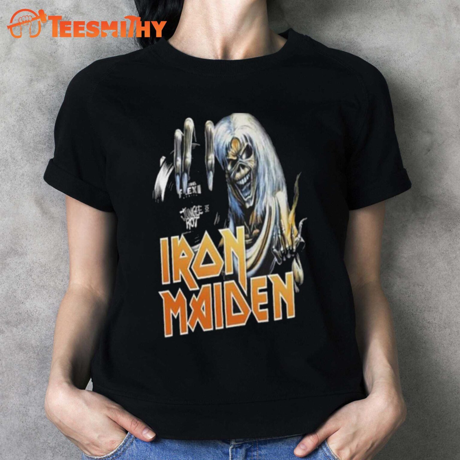 The Flexi Series Debut Of Death Metal Vets Jungle Rot Iron Maiden T Shirt 2