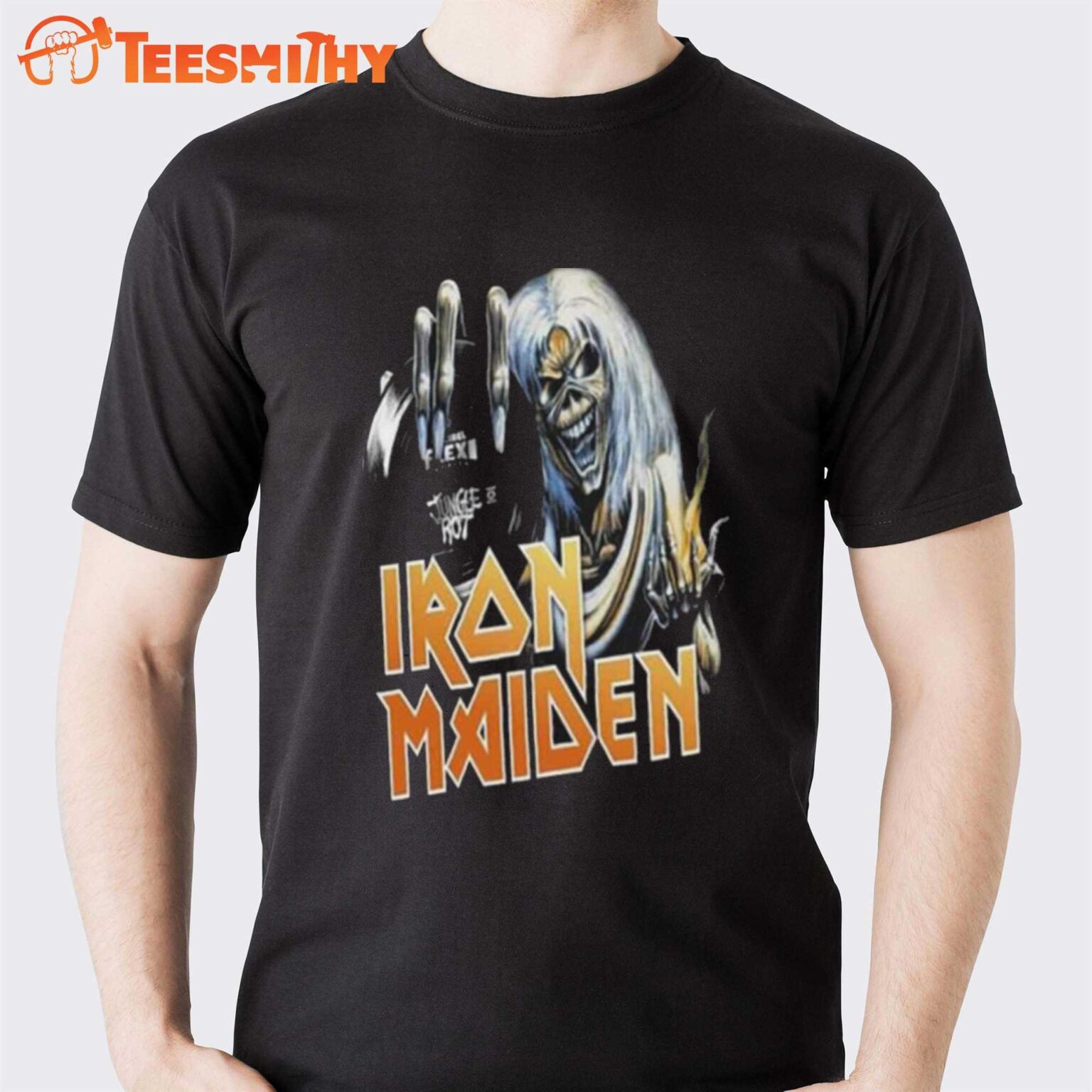 The Flexi Series Debut Of Death Metal Vets Jungle Rot Iron Maiden T Shirt 3
