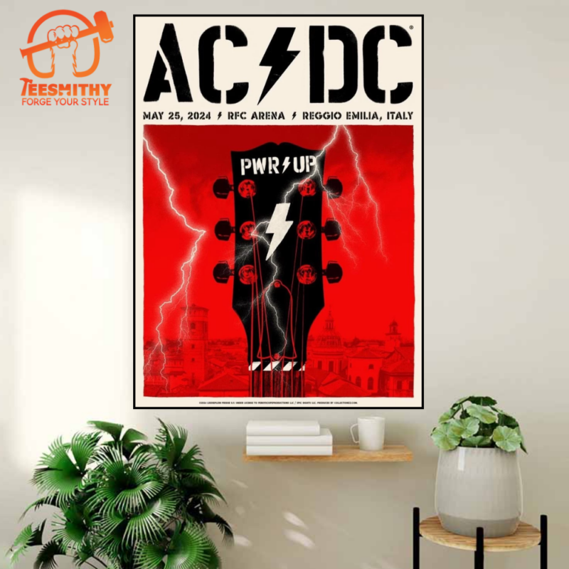 ACDC Tour 2024 Black Ice Poster Canvas - Teesmithy