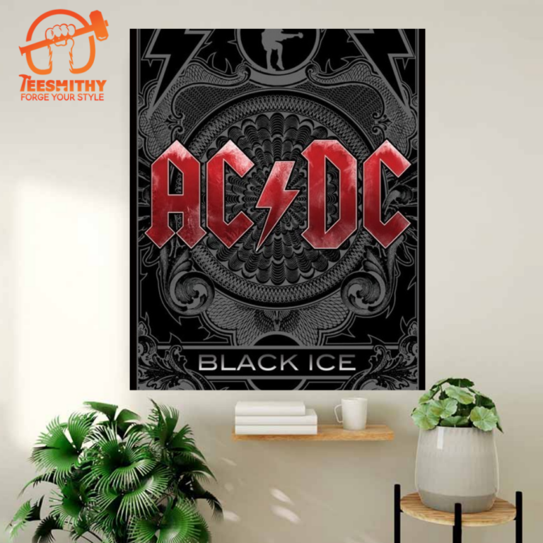 ACDC Tour 2024 Black Ice Poster Canvas - Teesmithy