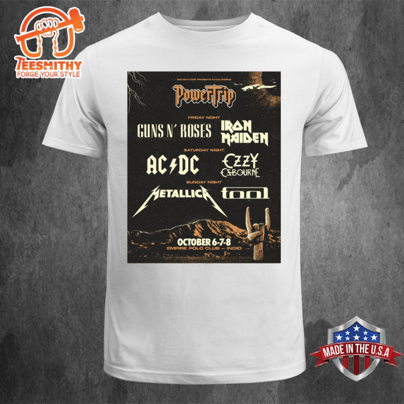 ACDC Tour 2024 To Headline Day 2 Of Power Trip T shirt Tee