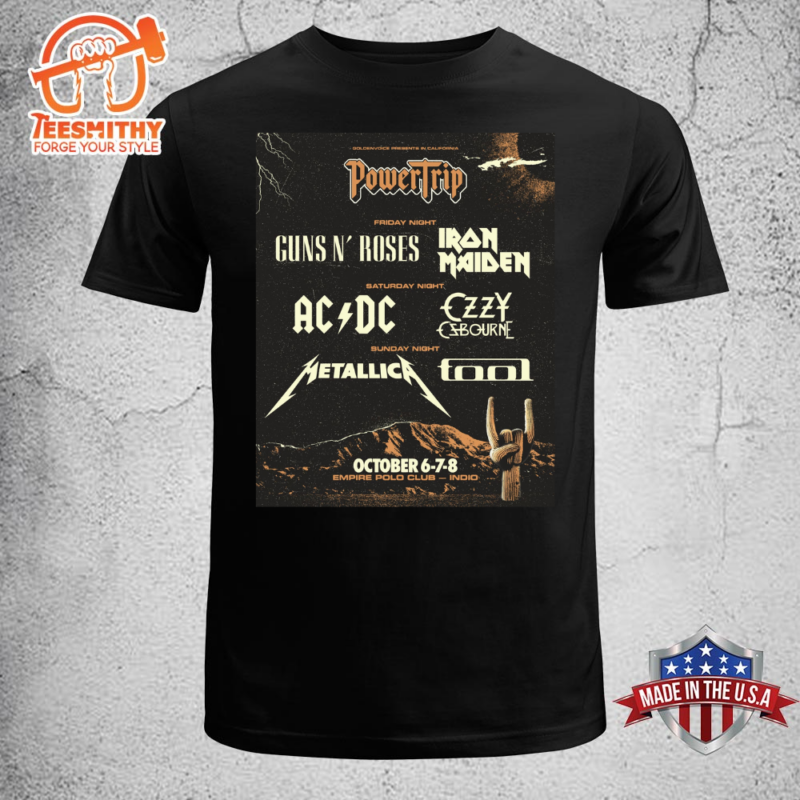ACDC Tour 2024 To Headline Day 2 Of Power Trip Unisex T shirt