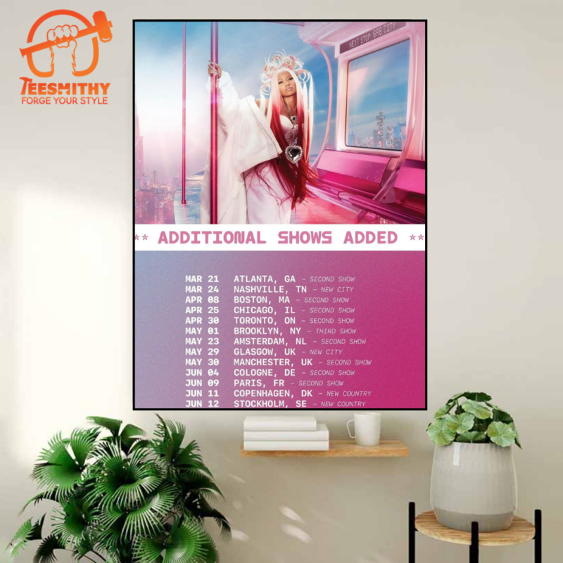 Nicki Minaj Pink Friday 2 World Tour Additional Shows Added Home Decor Poster Canvas
