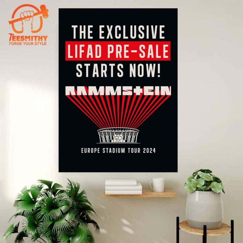 Rammstein Europe Tour 2024 Poster Canvas