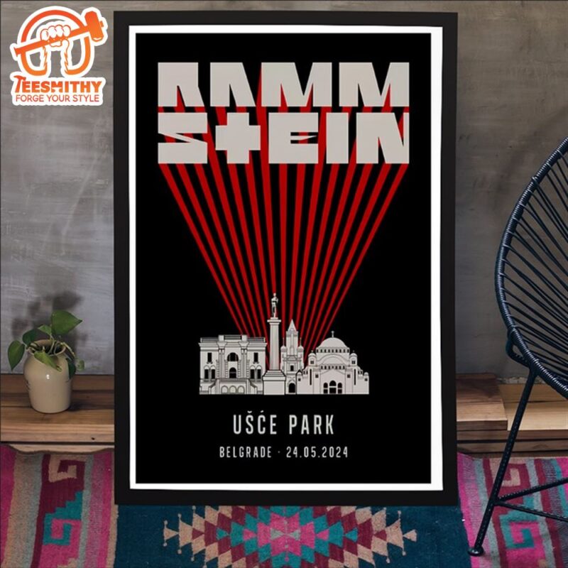 Rammstein Usce Park Belgrade 24 May 2024 Poster Canvas