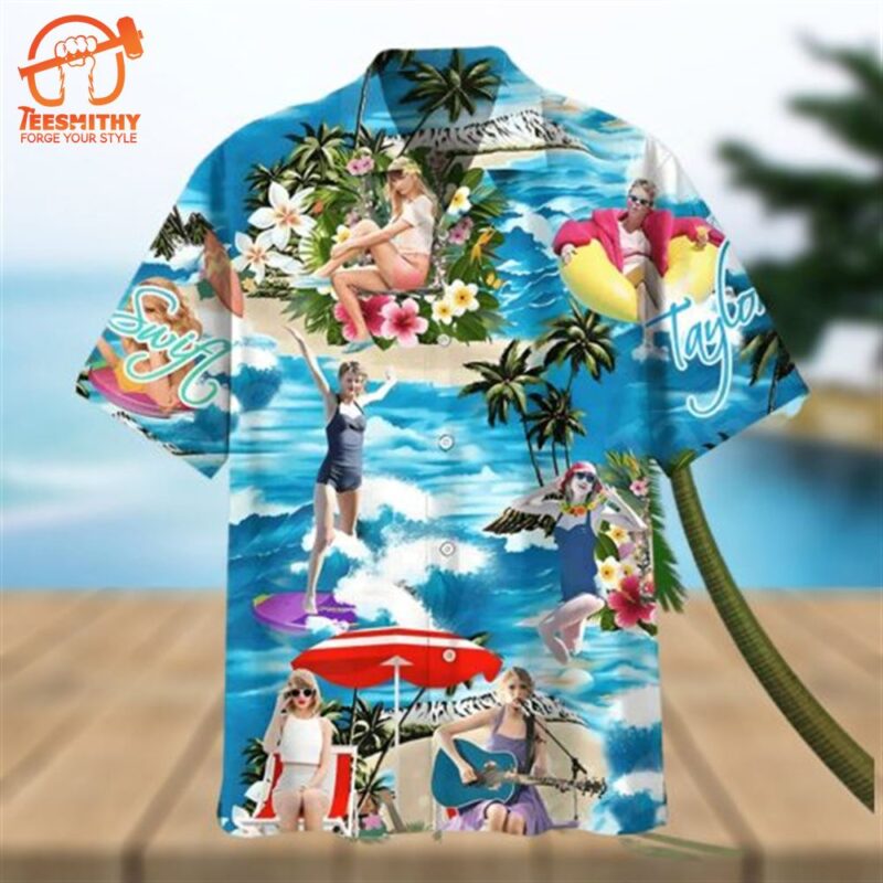 Taylor Swift On The Beach Hawaiian Shirt