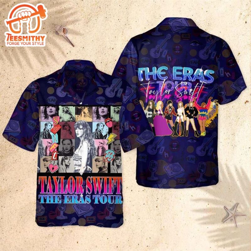 Taylor Swift The Eras Tour Style Retro 80s Hawaiian Shirt