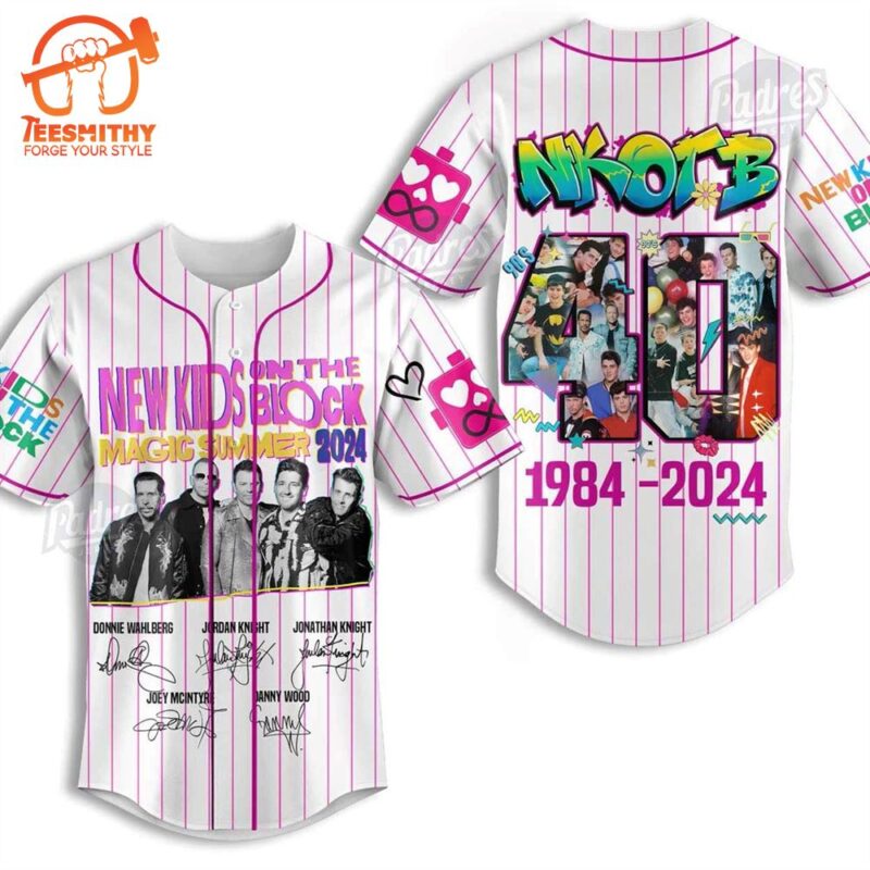 40th Anniversary 1984 2024 New Kids On The Block Custom Baseball Jersey