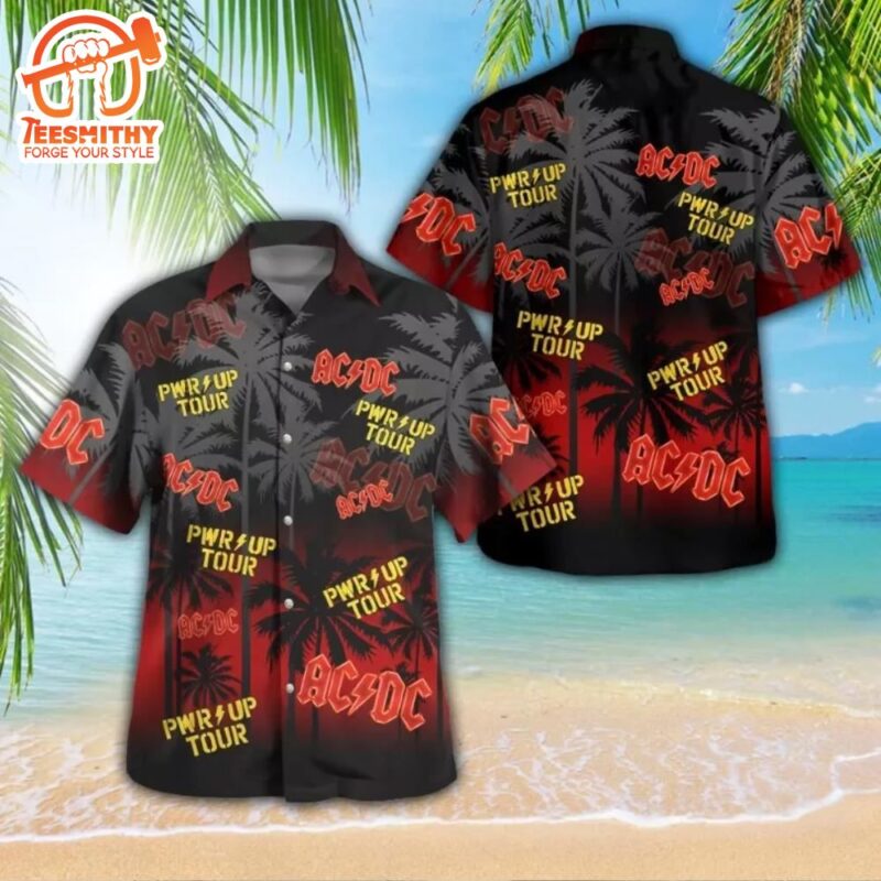 ACDC 3D Rock Band Music Hawaii Shirt