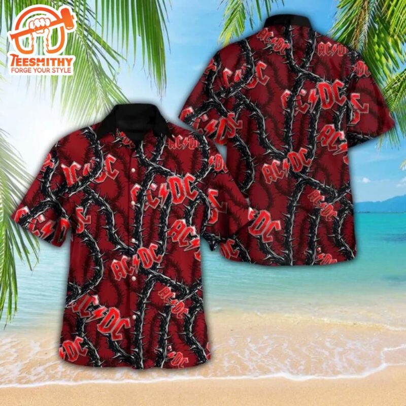 ACDC 3D Rock Band Music Summer Gift For Fans Hawaii Shirt
