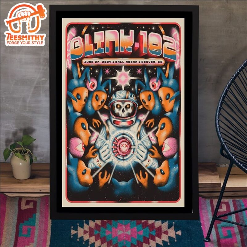 Blink 182 June 27 2024 Ball Arena Denver CO Poster Canvas