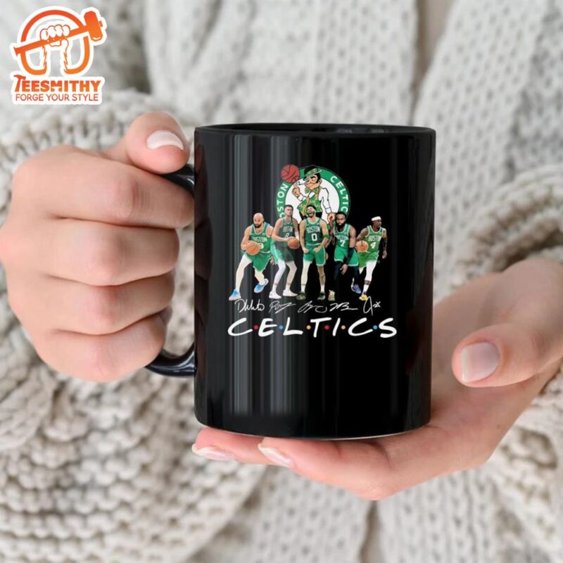 Boston Celtics 2024 Basketball Starting 5 Best Squad Nba Finals Signatures Mug