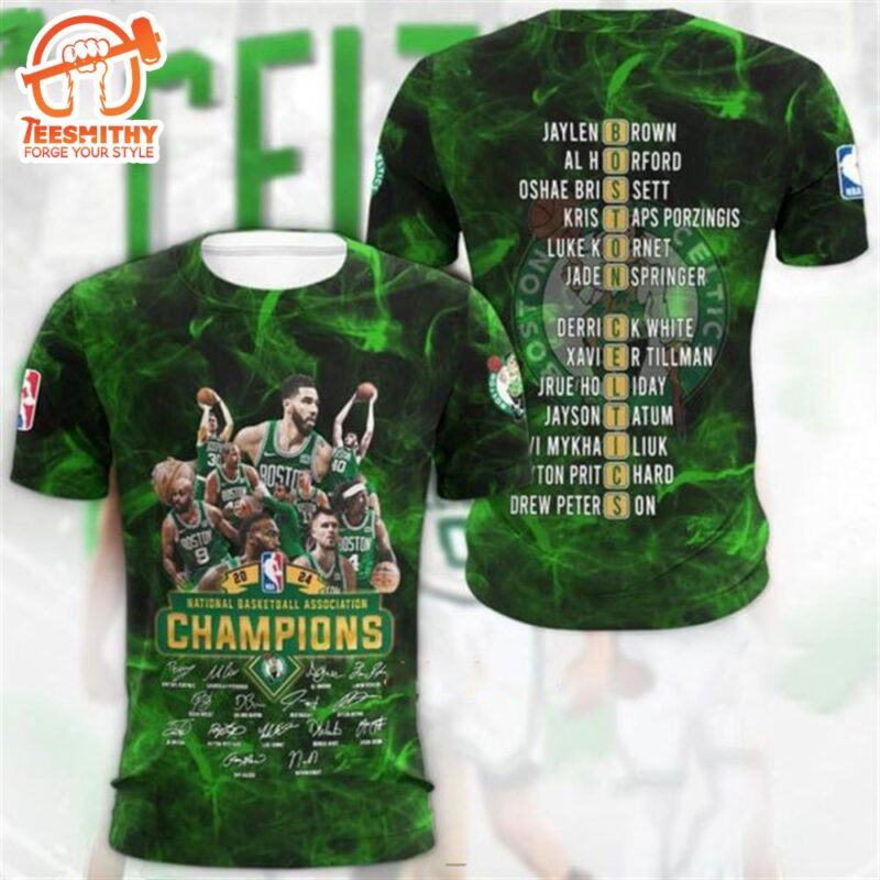 Boston Celtics 2024 National Basketball Association Champions 3D T Shirt