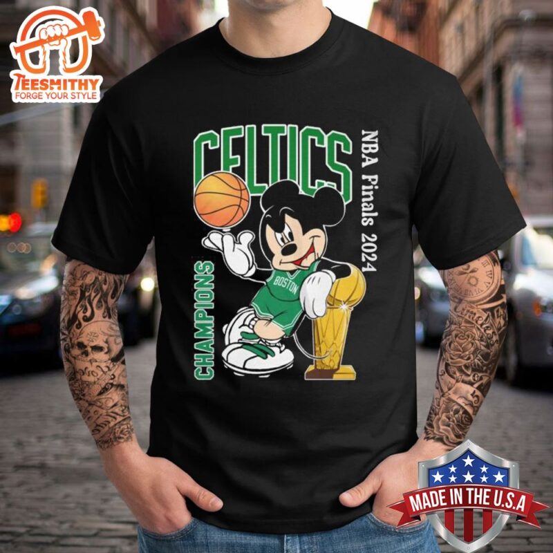 Champions Boston Celtics NBA Finals 2024 x Mickey Mouse T Shirt