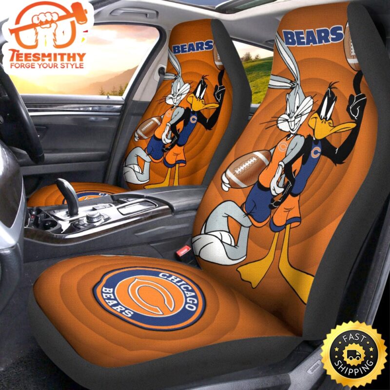 Chicago Bears Bugs Bunny With Daffy Duck Car Seat Covers