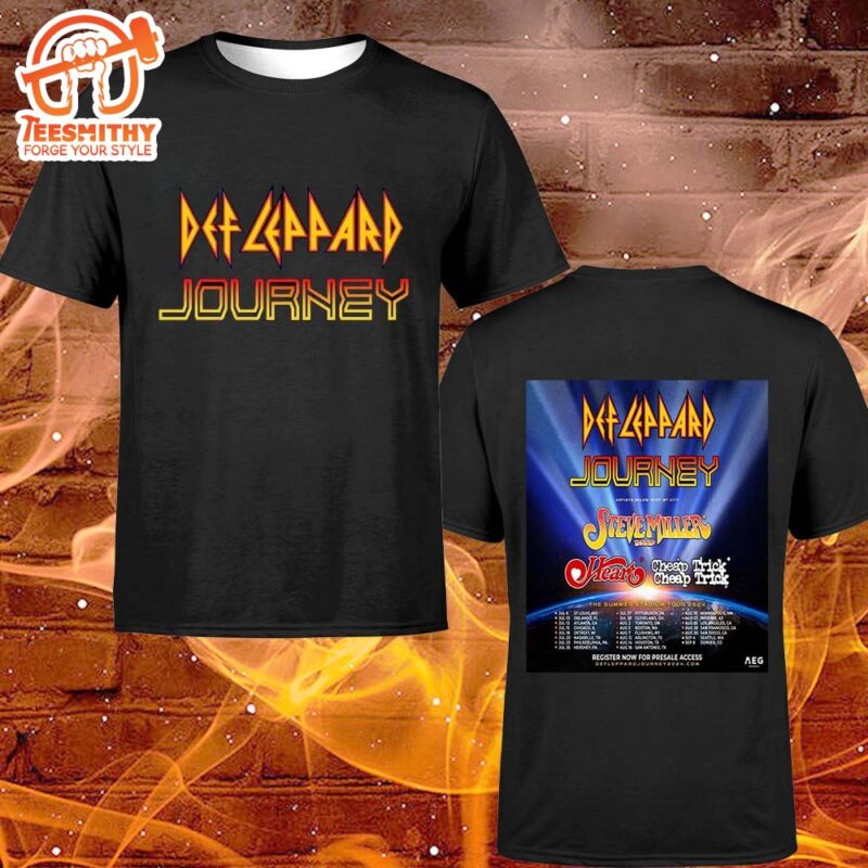 Def Leppard And Journey The Summer Stadium Tour 2024 T shirt