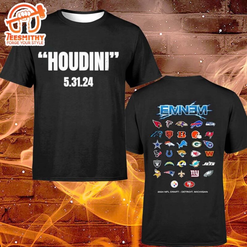 Eminem Houdini NFL Draft 2024 In Detroit Michigan Essentials T Shirt