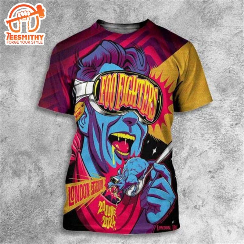 Foo Fighters At London Stadium In London UK On June 20 2024 3D Shirt