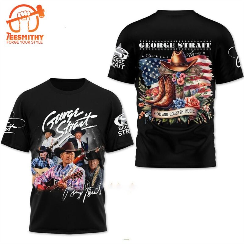 George Strait God And Country Music 3D T Shirt