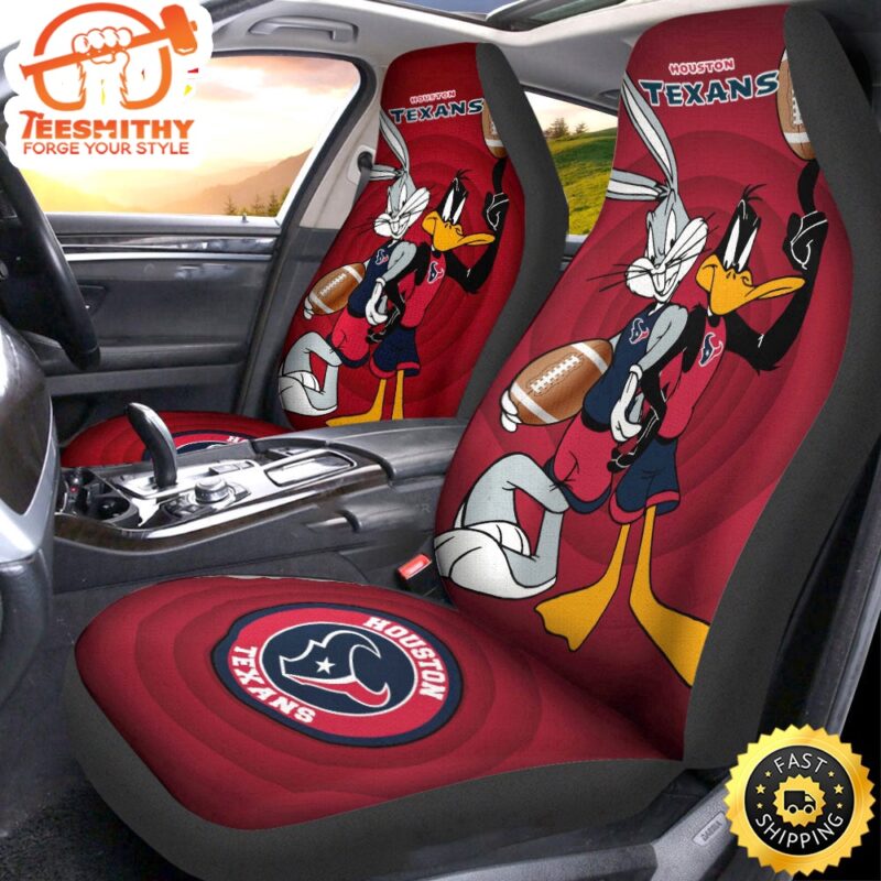 Houston Texans Bugs Bunny With Daffy Duck Car Seat Covers