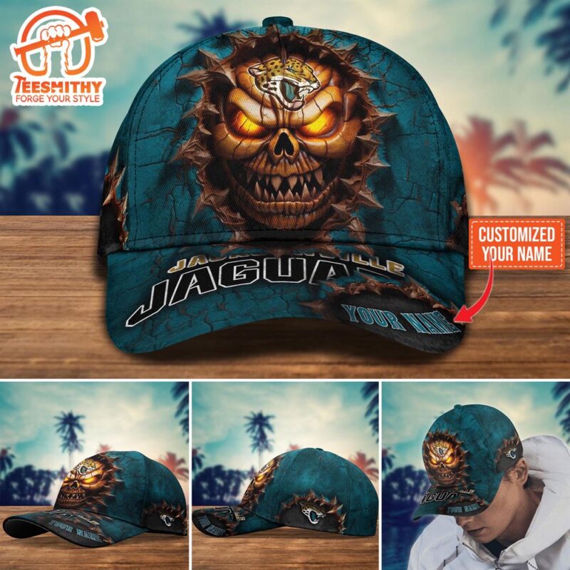 Jacksonville Jaguars Halloween Custom Cap For Fans NFL Custom Name