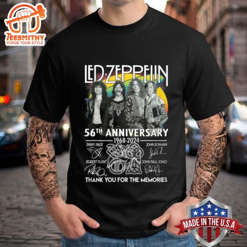 Led Zeppelinaca 56th Anniversary 1968 2024 Thank You For The Memories T Shirt