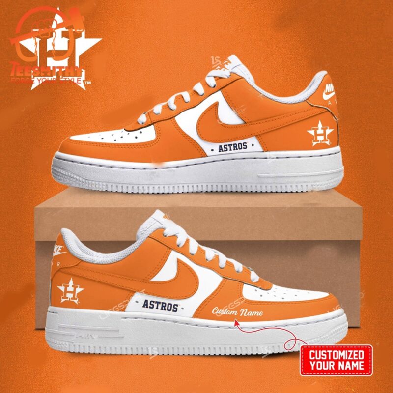 MLB Houston Astros Custom Name Air Force 1 Shoes Sneaker