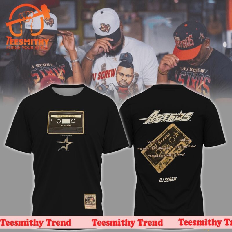 MLB Houston Astros x Dj Screw Merch 2024 3D Shirt