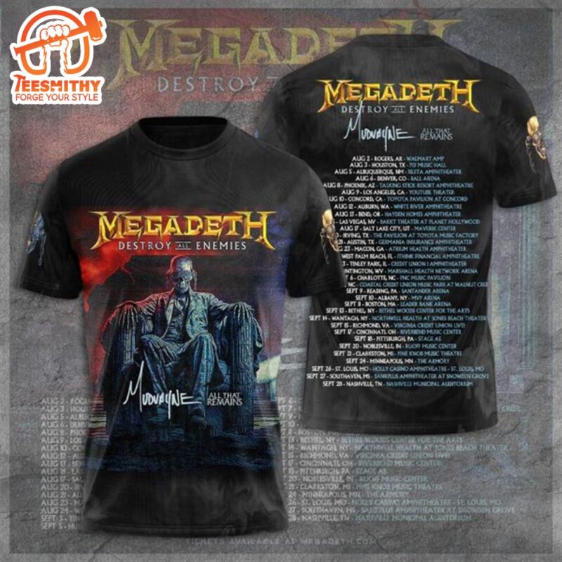 Megadeth Destruction All Enemies 3D T Shirt