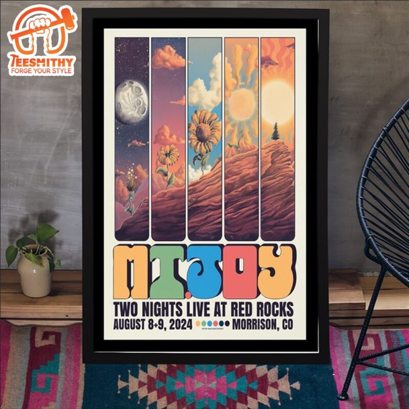 Mt Joy Two Nights Live Red Rocks August 8 9 2024 Poster Canvas