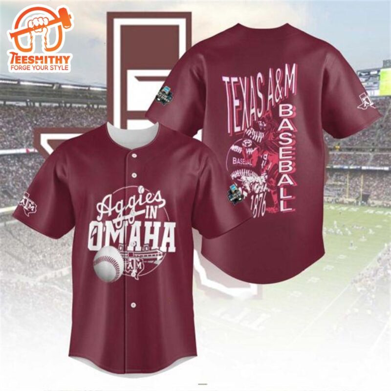 NCAA Texas AM Aggies In Omaha 2024 Baseball Jersey