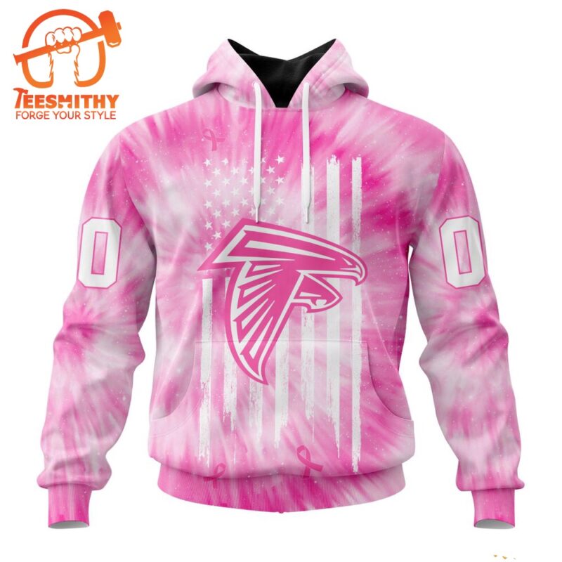 NFL Atlanta Falcons Special Pink Tie Dye Footballl Custom Hoodie 1