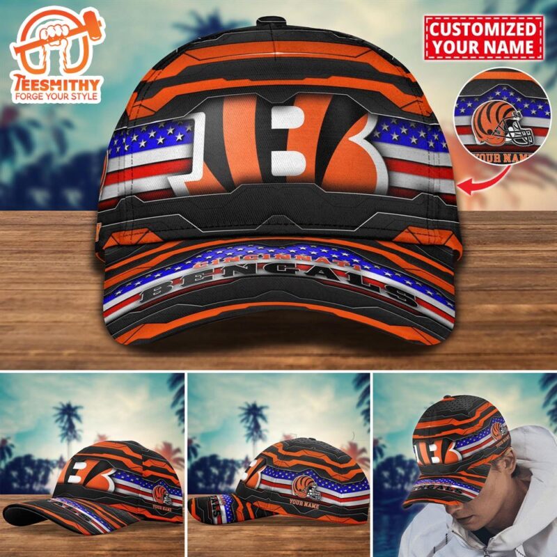 NFL Cincinnati Bengals Flag Custom Name Cap