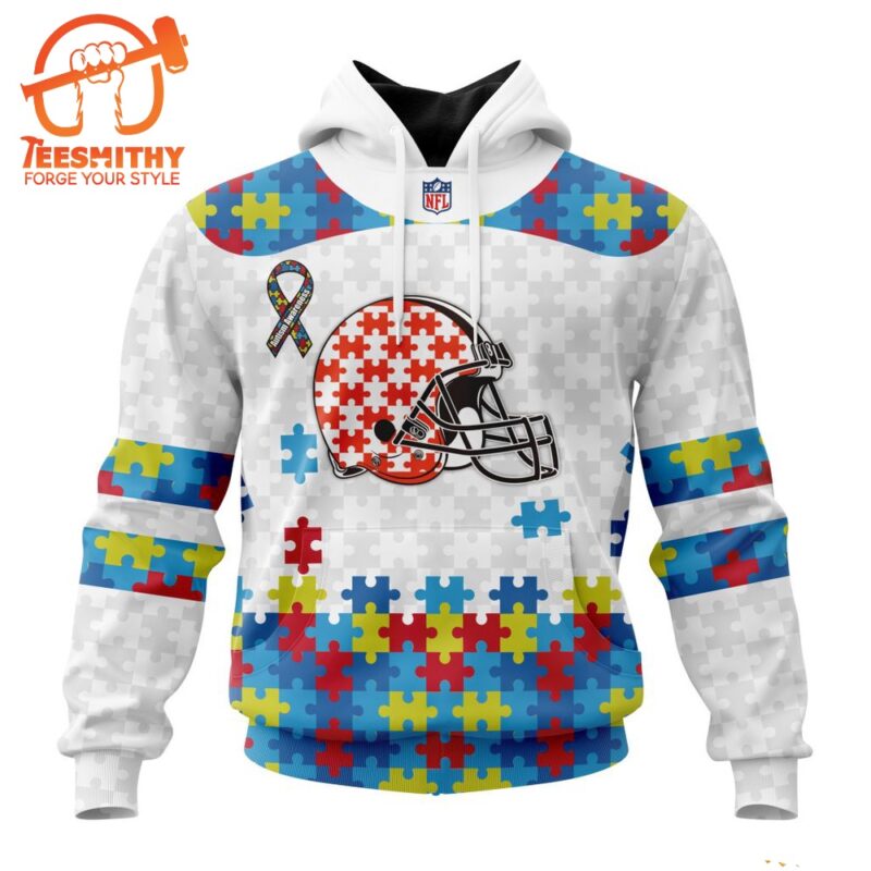 NFL Cleveland Browns Special Autism Awareness Custom Hoodie 1