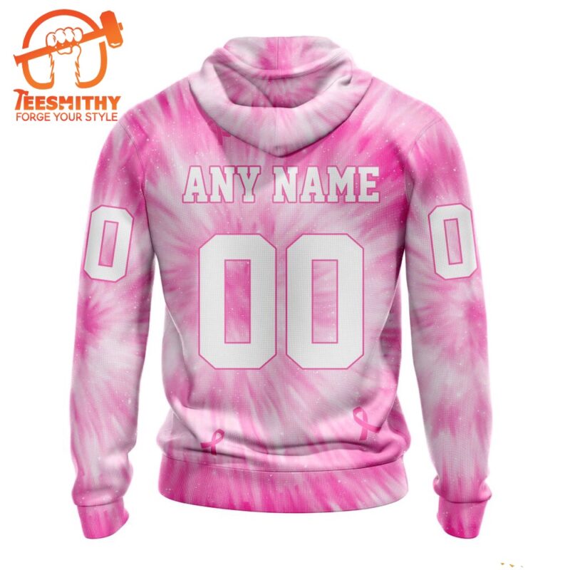 NFL Las Vegas Raiders Special Pink Tie Dye Footballl Custom Hoodie 2