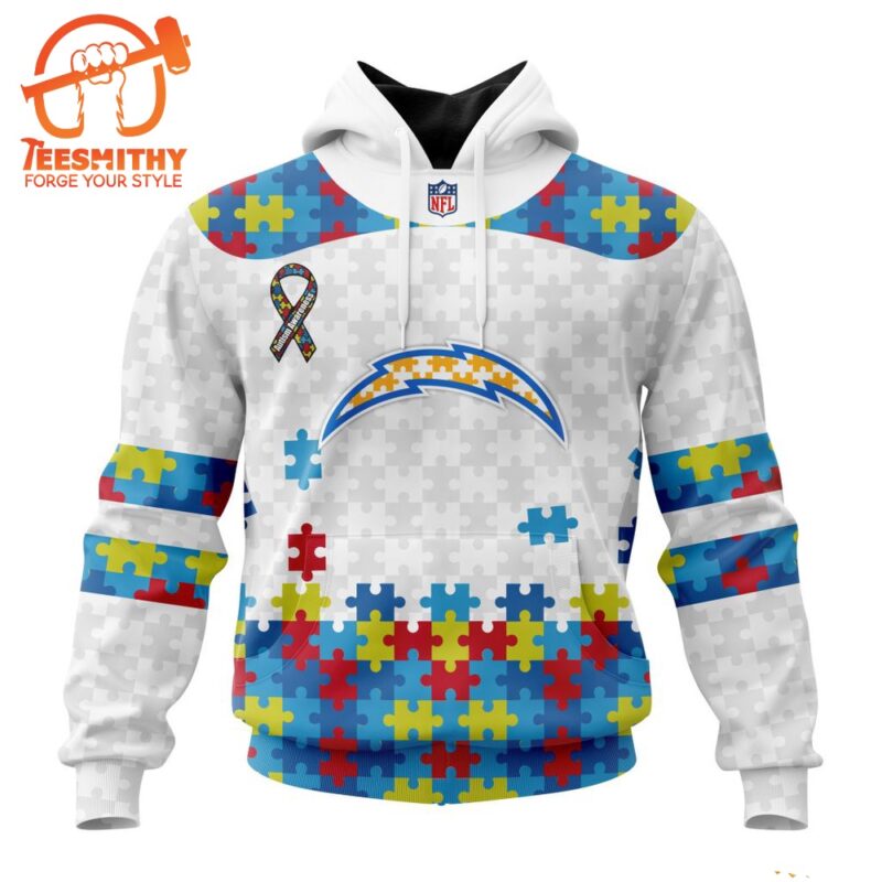 NFL Los Angeles Chargers Special Autism Awareness Custom Hoodie 1