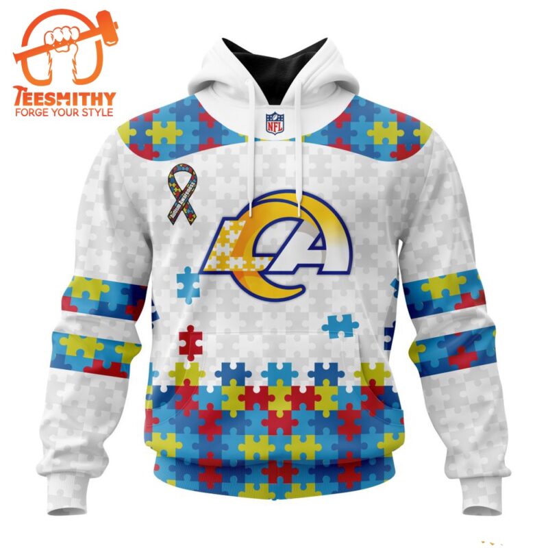NFL Los Angeles Rams Special Autism Awareness Custom Hoodie 1