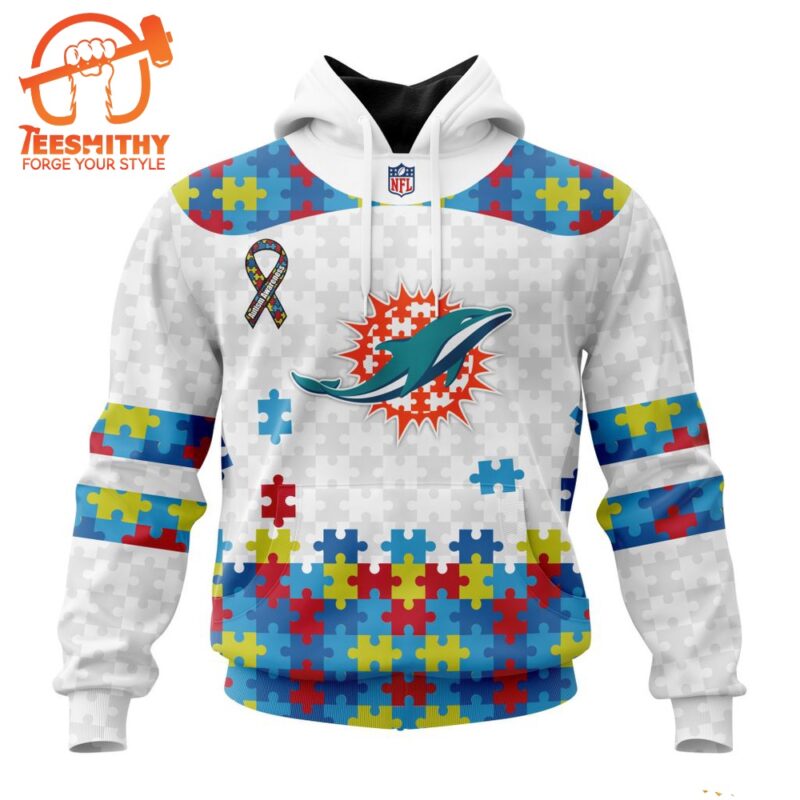 NFL Miami Dolphins Special Autism Awareness Custom Hoodie 1