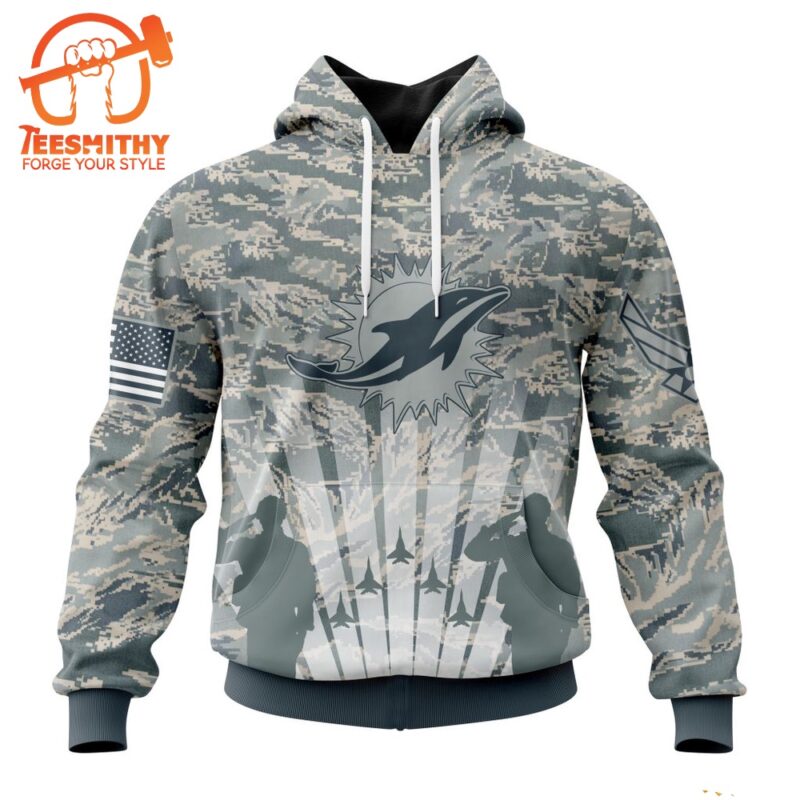 NFL Miami Dolphins Special Honor US Air Force Veterans Hoodie 1