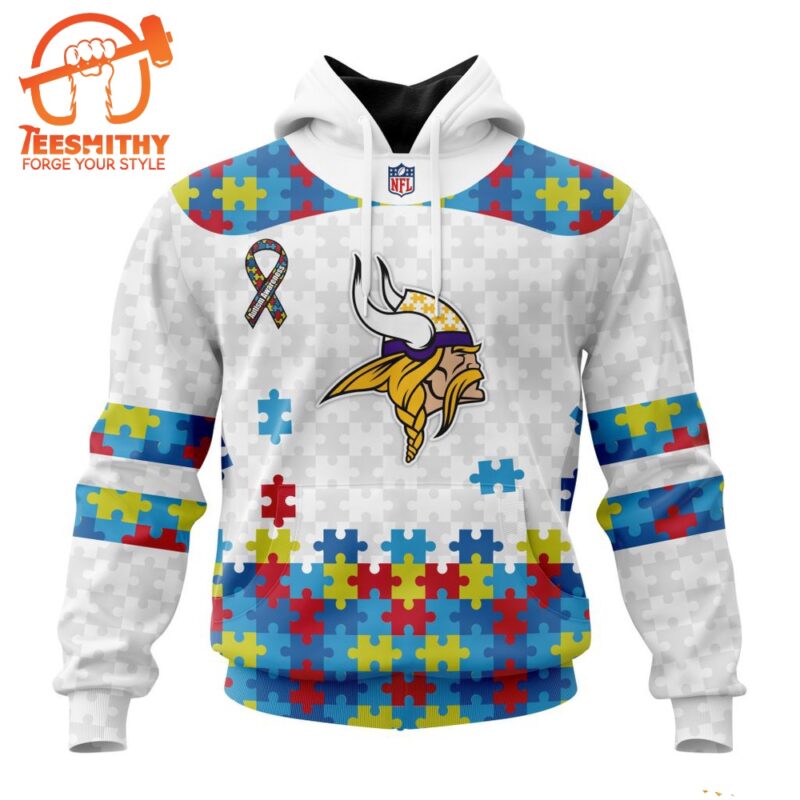 NFL Minnesota Vikings Special Autism Awareness Custom Hoodie 1