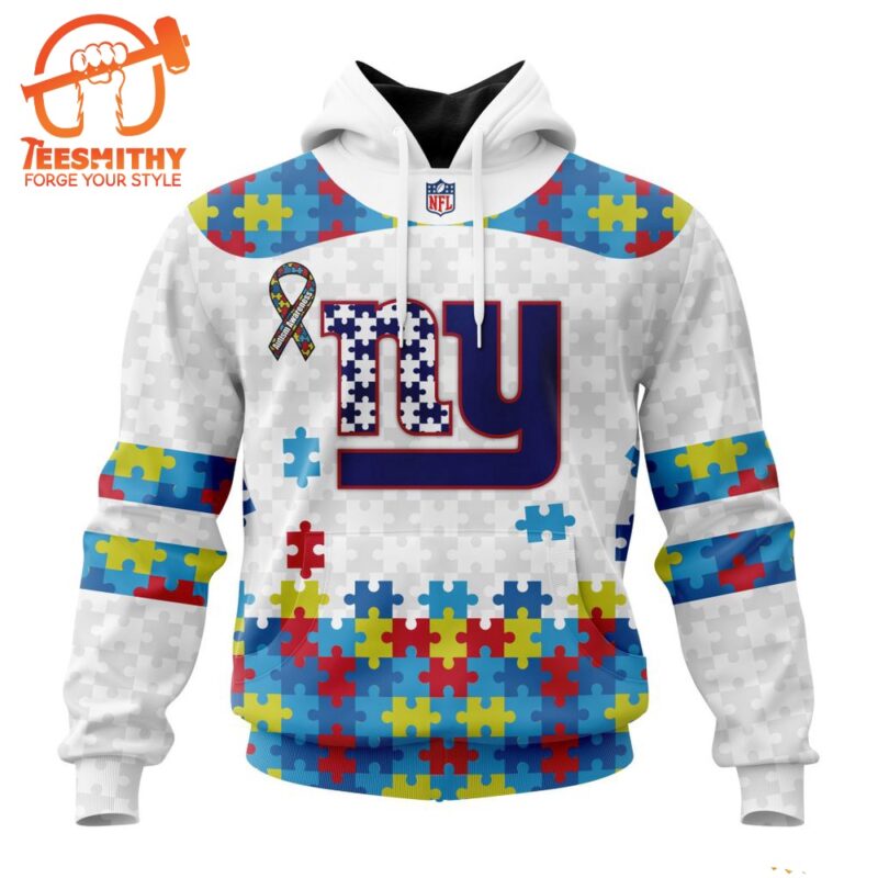 NFL New York Giants Special Autism Awareness Custom Hoodie 1