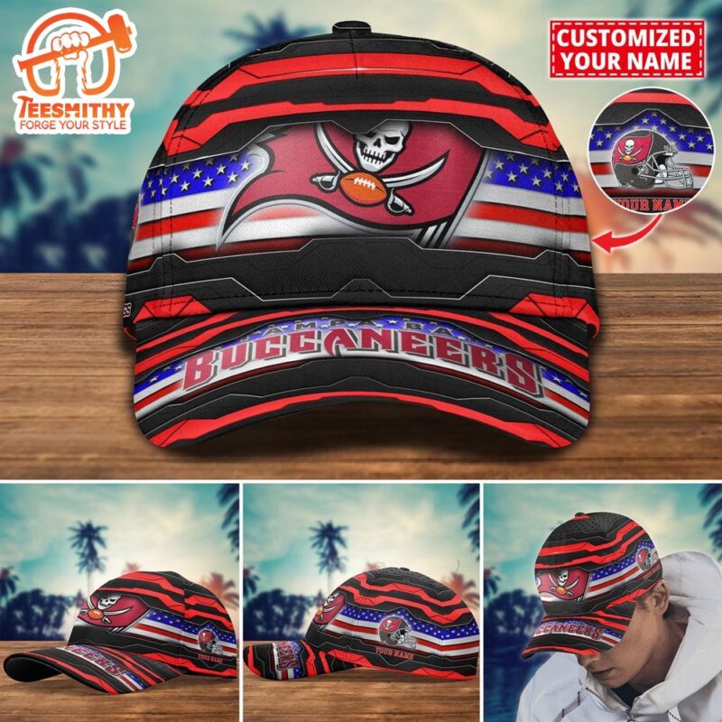 NFL Tampa Bay Buccaneers Flag Custom Name Cap
