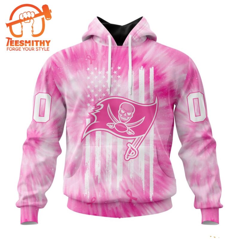 NFL Tampa Bay Buccaneers Special Pink Tie Dye Footballl Custom Hoodie 1