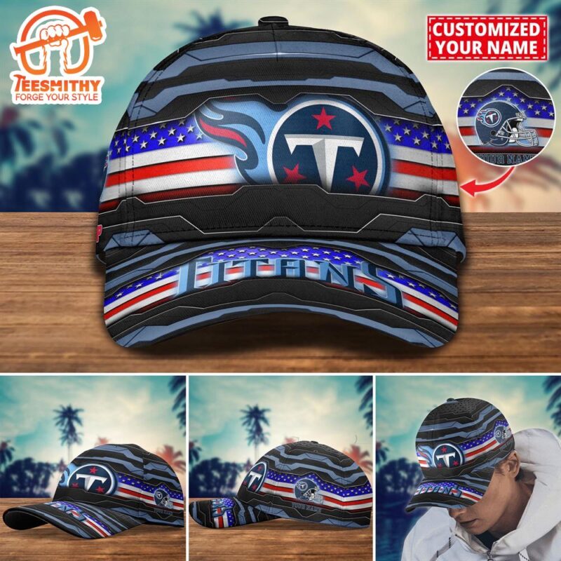 NFL Tennessee Titans Flag Custom Name Cap