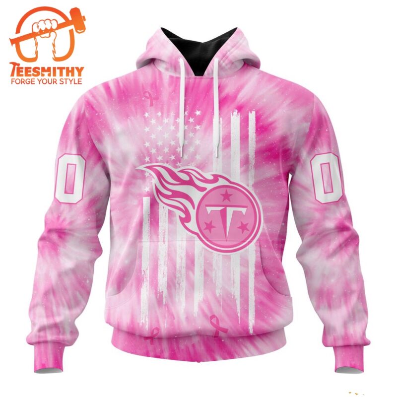 NFL Tennessee Titans Special Pink Tie Dye Footballl Custom Hoodie 1