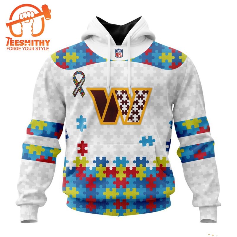 NFL Washington Commanders Special Autism Awareness Custom Hoodie 1
