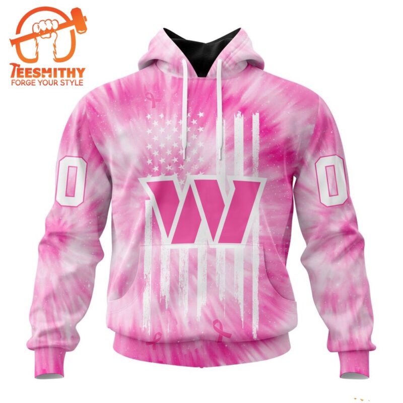 NFL Washington Commanders Special Pink Tie Dye Footballl Custom Hoodie 1